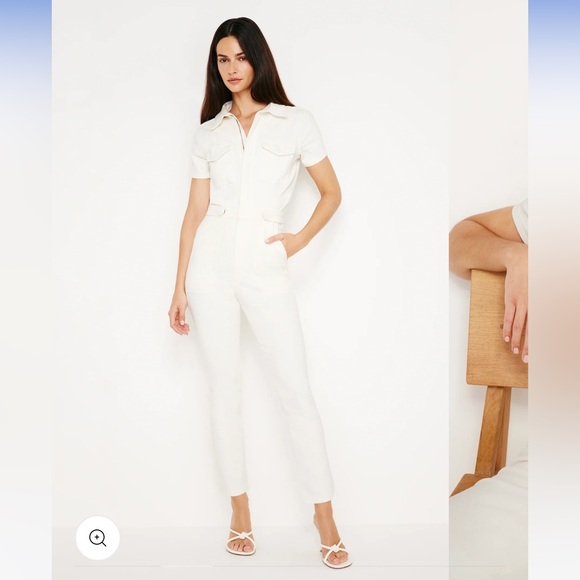 Good American Pants - Good American White Jumpsuit